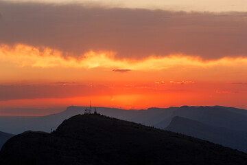 Sunset in the mountains