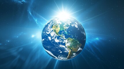 Fototapeta na wymiar Shining Future: Globe of Sustainable Advancement