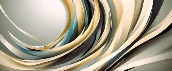 Abstract background with gold and blue lines
