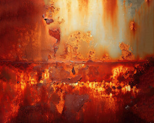 Rusty metallic background with chipping paint
