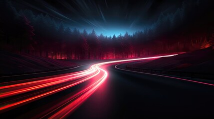 bright red lights on road background