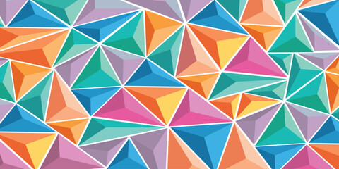 Triangle pattern shape multi color vector illustration.