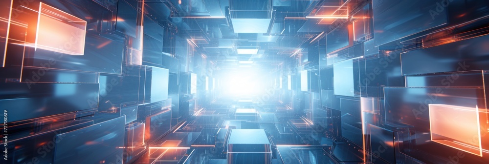 Poster abstract digital cyberspacer digital data network wallpaper template. future technology internet dat