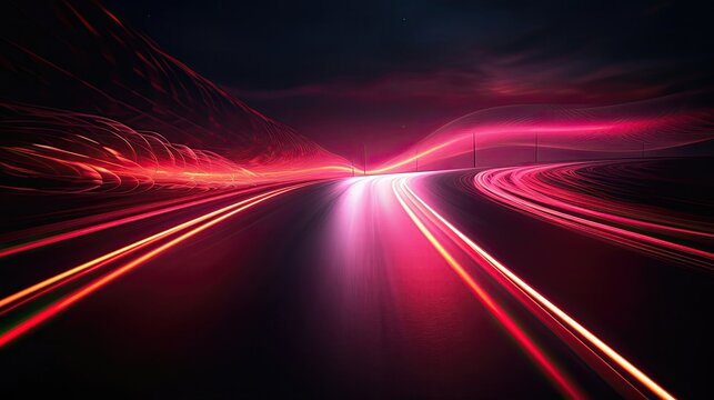 bright red lights on road background