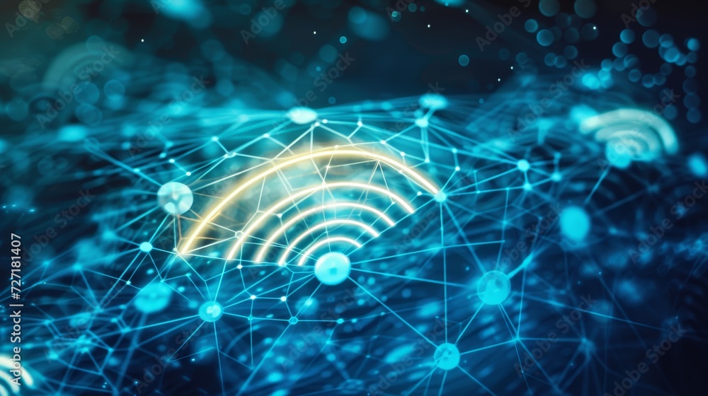 Aufkleber uniting through signals: exploring wireless signs of connection