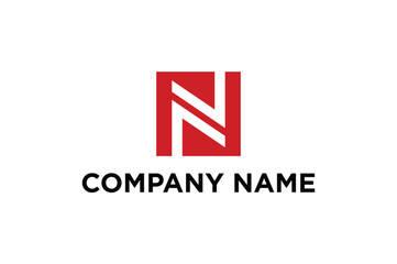 Modern letter N logo design