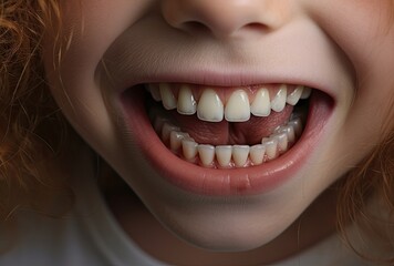 Fototapeta premium A radiant smile adorned with perfectly clean teeth exudes confidence and charm.