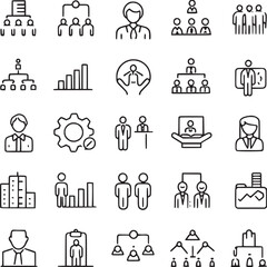 business and management icons. Vector Collections.