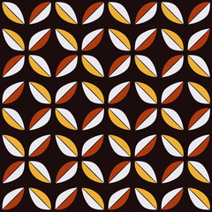 Geometric seamless vector pattern in ethnic style drawn by hand
