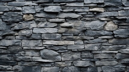 Fototapeta premium Textured pebble concrete featuring a predominantly black hue with scattered grey pebbles for accentuation.