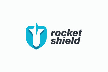 rocket launch spaceship industrial vector logo concept