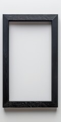 minimalist wood photo frame painted black. Ai generated