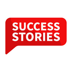 Success Stories Text In Red Rectangle Shape For Information Announcement Promotion Business Marketing Social Media
