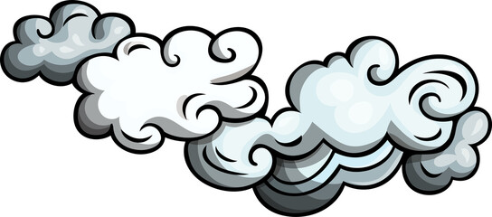 Clouds cartoon funny illustration