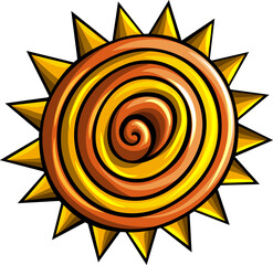 Sun cartoon funny illustration