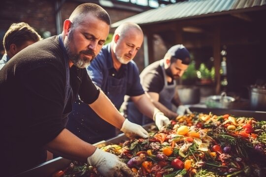 Families make compost from food waste, recycle garbage, collect items to donate to charity
