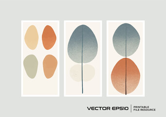 Set of abstract pattern wall art vector illustration. Abstract background for banner, poster, card, cover