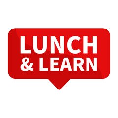Lunch & Learn Text In Red Rectangle Shape For Promotion Information Business Marketing Social Media Announcement
