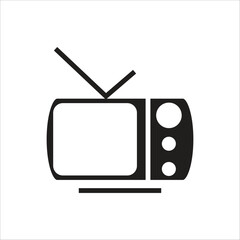 tv vector icon line template