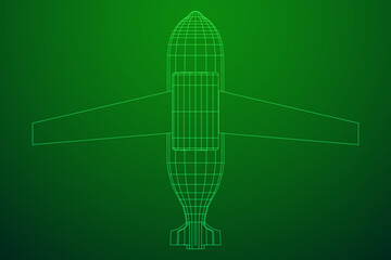 Aerial Weapon Guided Smart Bomb with Wings