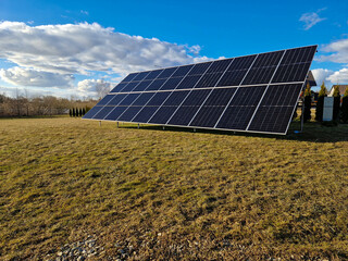 Solar panels on the ground