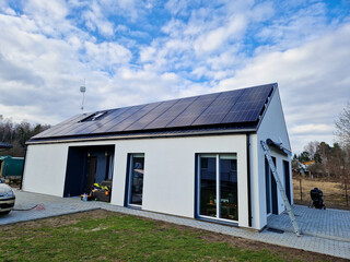 Solar panels on the roof