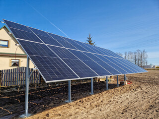 Solar panels on the ground