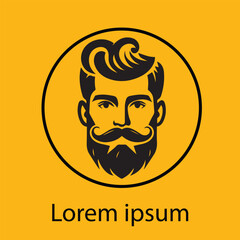 Barber or man logo vector