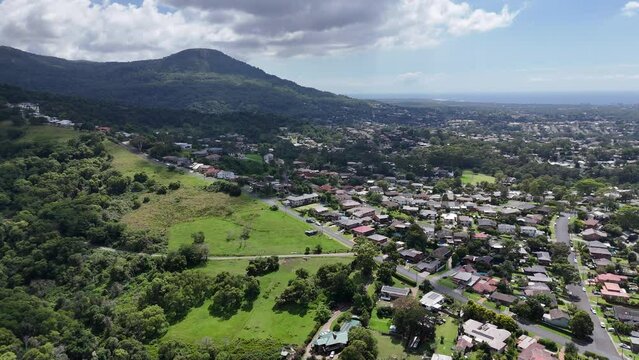 Aerial view looking towards Mt Keira and the North 