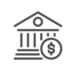 Currency related icon outline and linear vector.