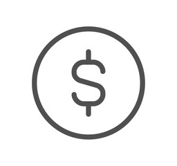 Currency related icon outline and linear vector.