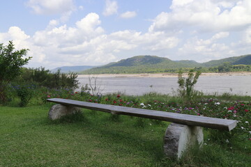 wooden bridge over the lake