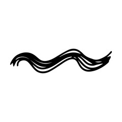 Scribble brush stroke element, abstract charcoal curly line illustration for background design 