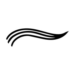 Scribble brush stroke element, abstract charcoal curly line illustration for background design 