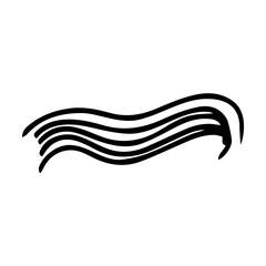 Scribble brush stroke element, abstract charcoal curly line illustration for background design 