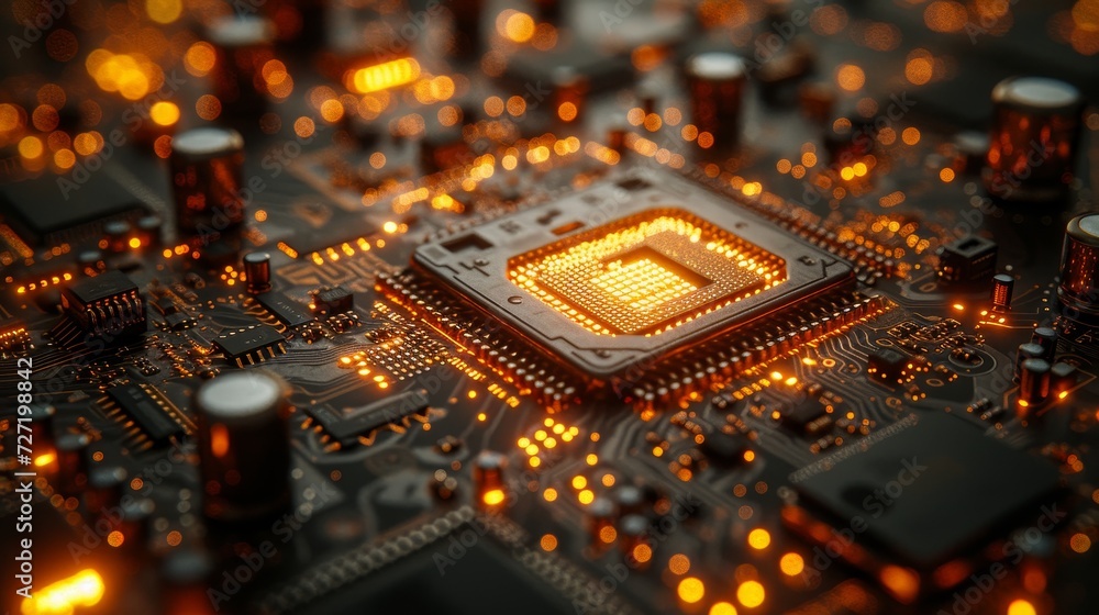Aufkleber A circuit board. A central computer processor. A digital chip on a motherboard. An explanation of technology.