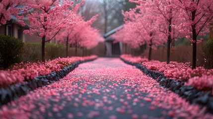 Cherry blossoms in the garden, Sakura in spring time.
