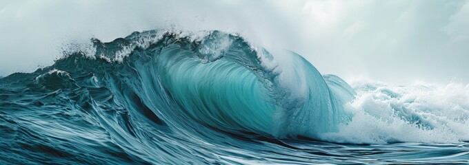  large blue waves crashing in the style of selective focu 