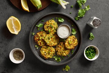 Vegetable vegetarian zucchini fritters