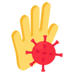 Premium download icon of infected hand 