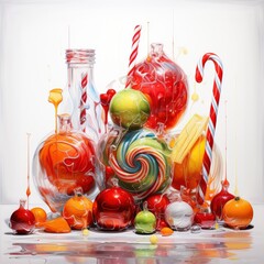 candy in a glass jar