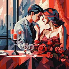 couple in the restaurant