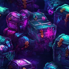 mystic chests pattern background