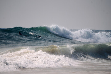 wave breaking on the beach