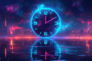 Future technology background digital timer countdown concept illustration