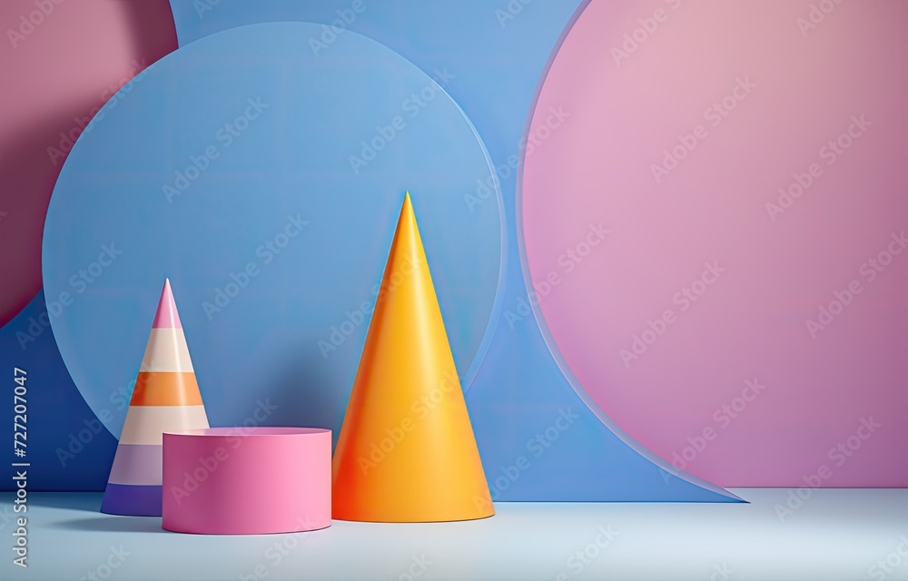 Poster a captivating arrangement of abstract objects, inviting interpretation and contemplation.