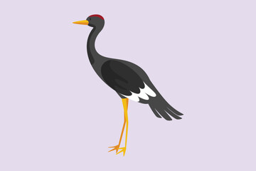 Flying bird concept. Colored flat vector illustration isolated.