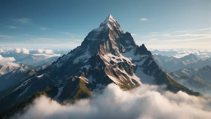 Photo sur Plexiglas Alpes landscape in the morning