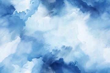 Abstract Blue and White Watercolor Gradient Background