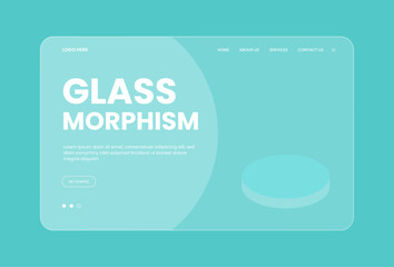 Vector realistic glass morphism effect background